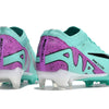 Chuteira Campo Nike Air Zoom Mercurial Vapor 15 Elite FG Verde e Roxa "Peak Ready Pack"