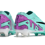 Chuteira Campo Nike Air Zoom Mercurial Vapor 15 Elite FG Verde e Roxa "Peak Ready Pack"