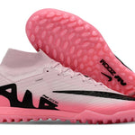 Chuteira Society Nike Air Zoom Mercurial Superfly 9 Elite TF Rosa e Preto "Mad Brilliance Pack"