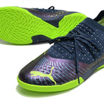 Chuteira Futsal Puma Future Z 1.3 IC Azul e Verde "Fatest Pack"