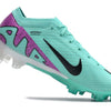Chuteira Campo Nike Air Zoom Mercurial Vapor 15 Elite FG Verde e Roxa "Peak Ready Pack"