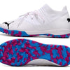 Chuteira Society Puma Future Z 1.3 TF Branca e Azul