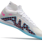 Chuteira Futsal Nike Air Zoom Mercurial Superfly 9 Elite IC Branca e Azul "Blast Pack"