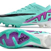 Chuteira Campo Nike Air Zoom Mercurial Vapor 15 Elite FG Verde e Roxa "Peak Ready Pack"