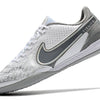 Chuteira Futsal Nike Tiempo Legend 9 Elite Branca e Cinza "Focus"