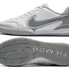 Chuteira Futsal Nike Tiempo Legend 9 Elite Branca e Cinza "Focus"