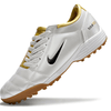 Chuteira Society Nike Total 90 TF Branca e Dourada