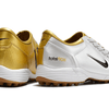 Chuteira Society Nike Total 90 TF Branca e Dourada