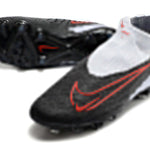 Chuteira Campo Nike Phantom GX DF Elite FG Branca, Preta e Vermelha