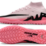 Chuteira Society Nike Air Zoom Mercurial Superfly 9 Elite TF Rosa e Preto "Mad Brilliance Pack"