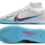 Chuteira Futsal Nike Air Zoom Mercurial Superfly 9 Elite IC Branca e Azul "Blast Pack"