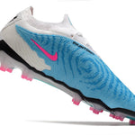 Chuteira Campo Nike Phantom GX Elite FG Azul e Branca "Blast Pack"