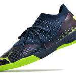 Chuteira Futsal Puma Future Z 1.3 IC Azul e Verde "Fatest Pack"