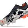 Chuteira Campo Puma Future Ultimate FG Branca, Prata e Laranja "Astronaut Pack"