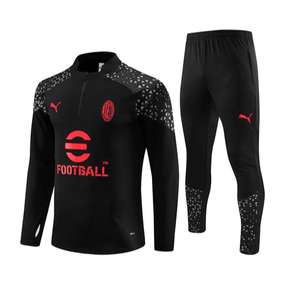 Camiseta con media cremallera del AC Milan