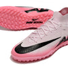 Chuteira Society Nike Air Zoom Mercurial Superfly 9 Elite TF Rosa e Preto "Mad Brilliance Pack"