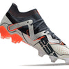 Chuteira Campo Puma Future Ultimate FG Branca, Prata e Laranja "Astronaut Pack"