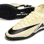 Chuteira Society Nike Air Zoom Mercurial Superfly 9 Elite TF Bege e Preta "Mad Ready Pack"