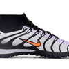 Chuteira Society Nike Air Zoom Mercurial Superfly 9 Elite TF Branca, Roxa e Preta