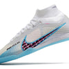 Chuteira Futsal Nike Air Zoom Mercurial Superfly 9 Elite IC Branca e Azul "Blast Pack"