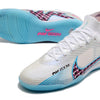 Chuteira Futsal Nike Air Zoom Mercurial Superfly 9 Elite IC Branca e Azul "Blast Pack"