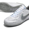 Chuteira Futsal Nike Tiempo Legend 9 Elite Branca e Cinza "Focus"