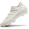 Chuteira Campo Puma Future 7 FG Branca e Prata "Eclipse Pack"