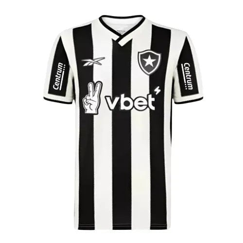 Camiseta local del Botafogo 24/25 - Blanco y negro - Con patrocinio de vBet
