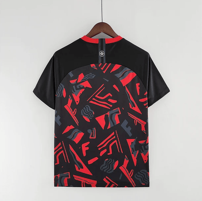 Camiseta de entrenamiento de Brasil rojo y negro 2022