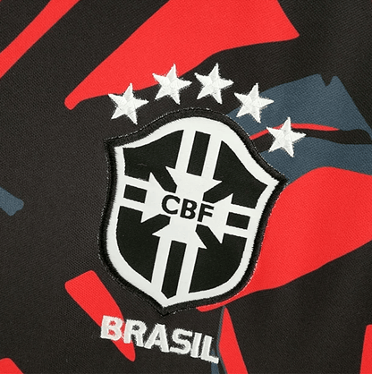 Camiseta de entrenamiento de Brasil rojo y negro 2022