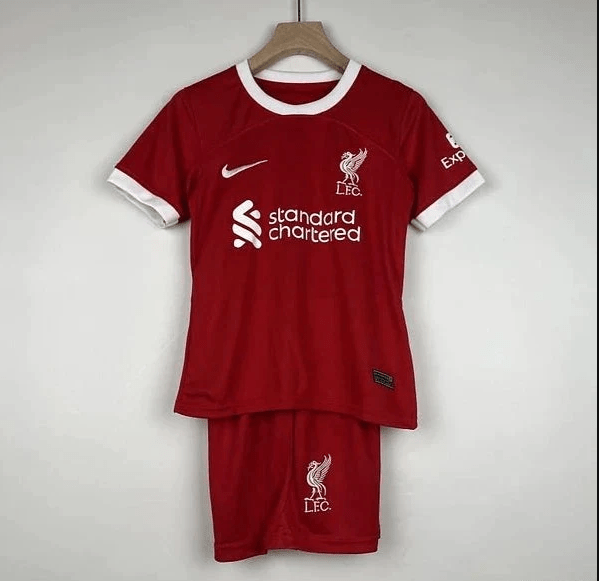 Kit local infantil del Liverpool 23/24