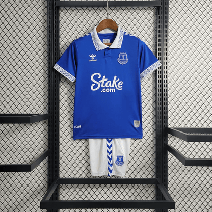 Kit local infantil del Everton 2023/24