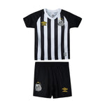 Conjunto infantil Santos II 25/26 - Blanco y negro