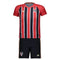 Conjunto Infantil São Paulo II 25/26 Rojo y Negro