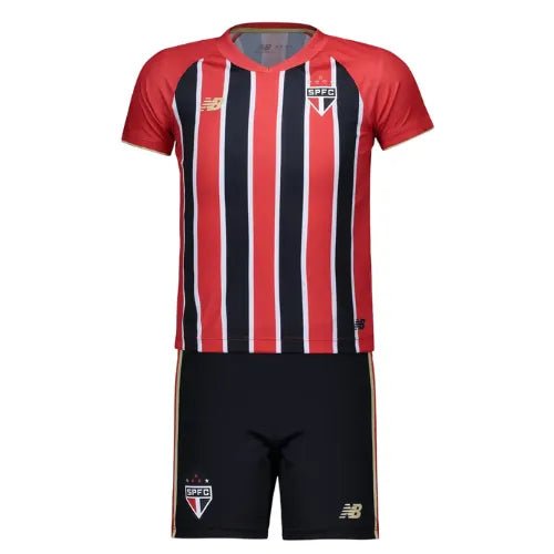 Conjunto Infantil São Paulo II 25/26 Rojo y Negro