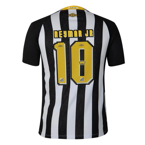 Camiseta de visitante del Santos 25/26 - Blanco y negro #NeymarJR10