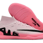 Chuteira Futsal Nike Air Zoom Mercurial Superfly 9 Elite IC Rosa e Preto "Mad Brilliance Pack"