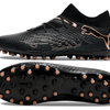 Chuteira Society Puma Future 7 MG Preta e Bronze "Eclipse Pack"