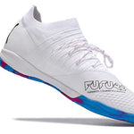 Chuteira Futsal Puma Future Z 1.3 IC Branca e Azul