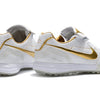 Chuteira Society Nike Retrô Tiempo Legend 7 Elite TF Branca e Dourado R10