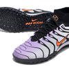 Chuteira Society Nike Air Zoom Mercurial Superfly 9 Elite TF Branca, Roxa e Preta