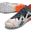 Chuteira Society Puma Future Ultimate MG Branca e Laranja "Astronaut Pack"