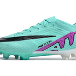 Chuteira Campo Nike Air Zoom Mercurial Vapor 15 Elite FG Verde e Roxa "Peak Ready Pack"