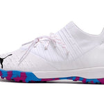 Chuteira Society Puma Future Z 1.3 TF Branca e Azul