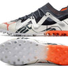 Chuteira Society Puma Future Ultimate MG Branca e Laranja "Astronaut Pack"