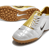 Chuteira Society Nike Total 90 TF Branca e Dourada