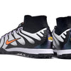 Chuteira Society Nike Air Zoom Mercurial Superfly 9 Elite TF Branca, Roxa e Preta