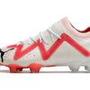 Chuteira Campo Puma Future Ultimate FG Branca e Rosa "Breakthrought Pack"