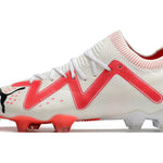 Chuteira Campo Puma Future Ultimate FG Branca e Rosa "Breakthrought Pack"