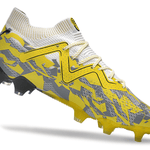 Chuteira Campo Puma Future Ultimate FG Amarela e Cinza "Voltage Pack"